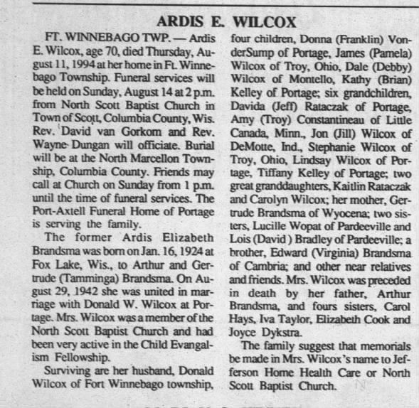 Clipping from Portage Daily Register